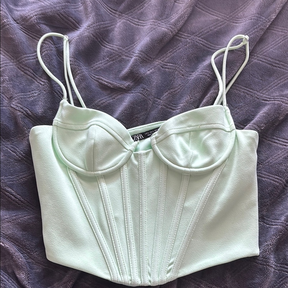 Mint Green Zara Corset Top